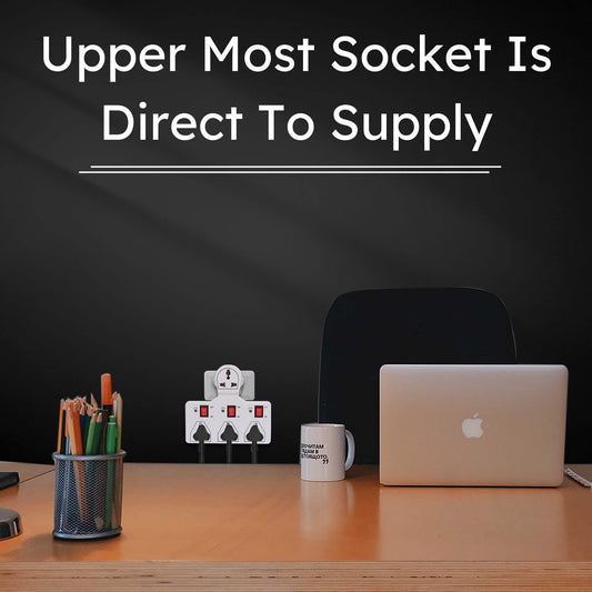 Digiway 4 Universal Socket 3 Switch Multi Plug Extension Board/Multiplug